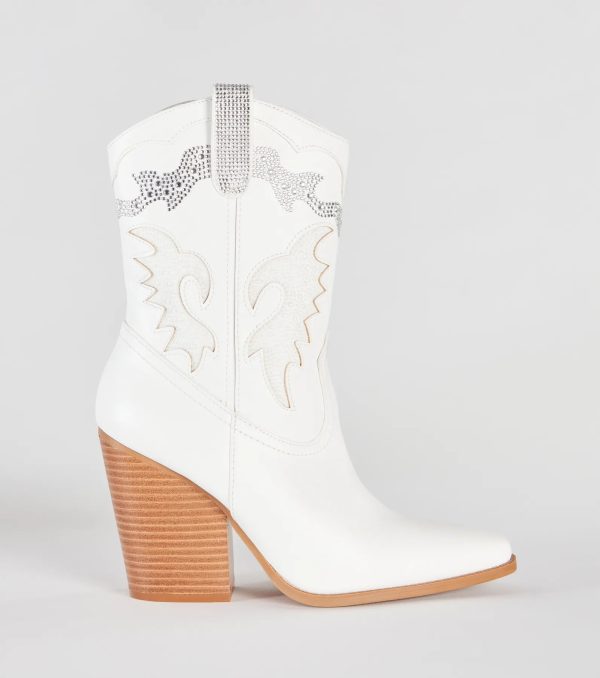 Made You Dazzle Rhinestone Pearl Cowboy Boots - Image 6