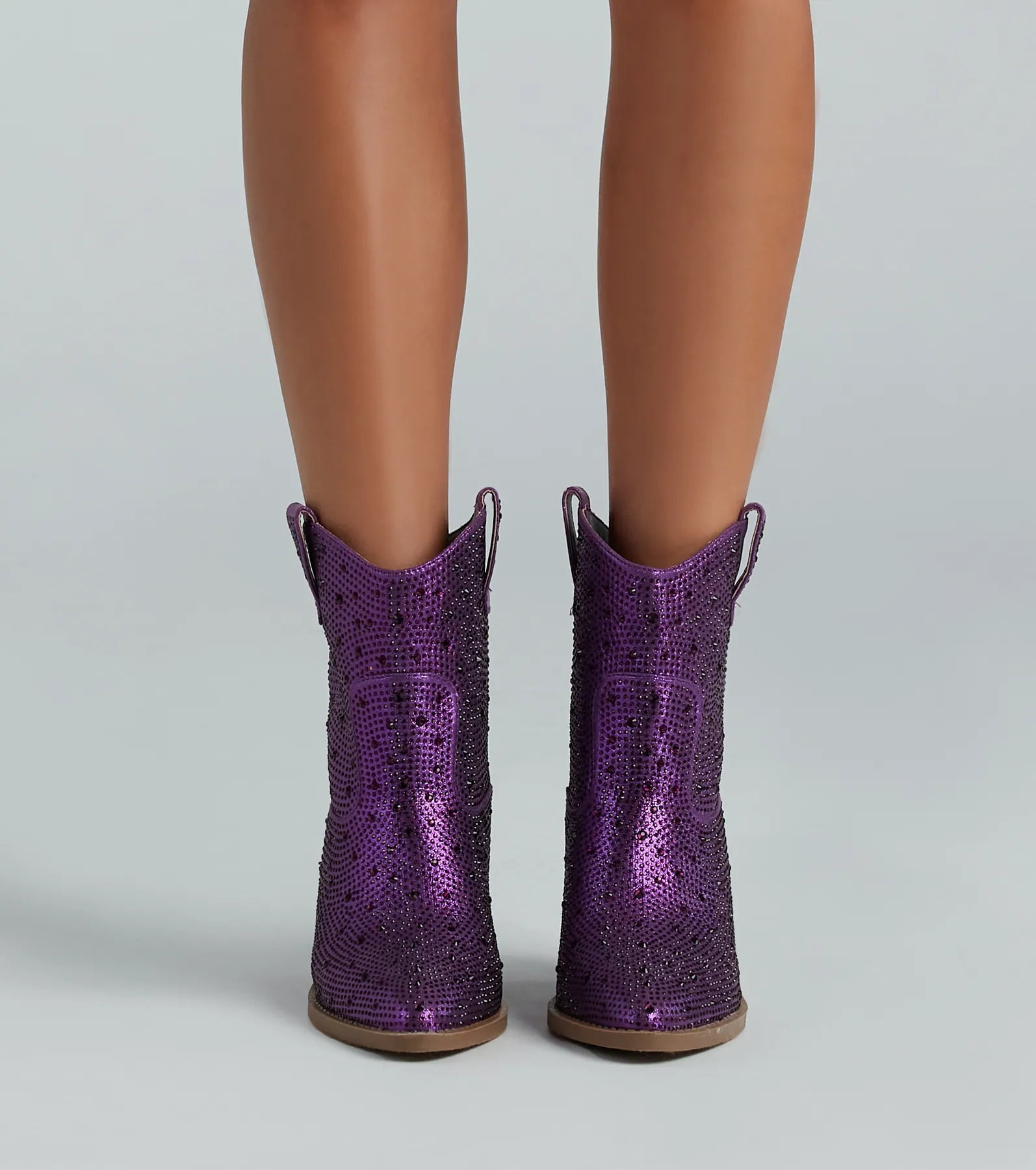 Glitzy Rhinestone Western Booties - Image 30
