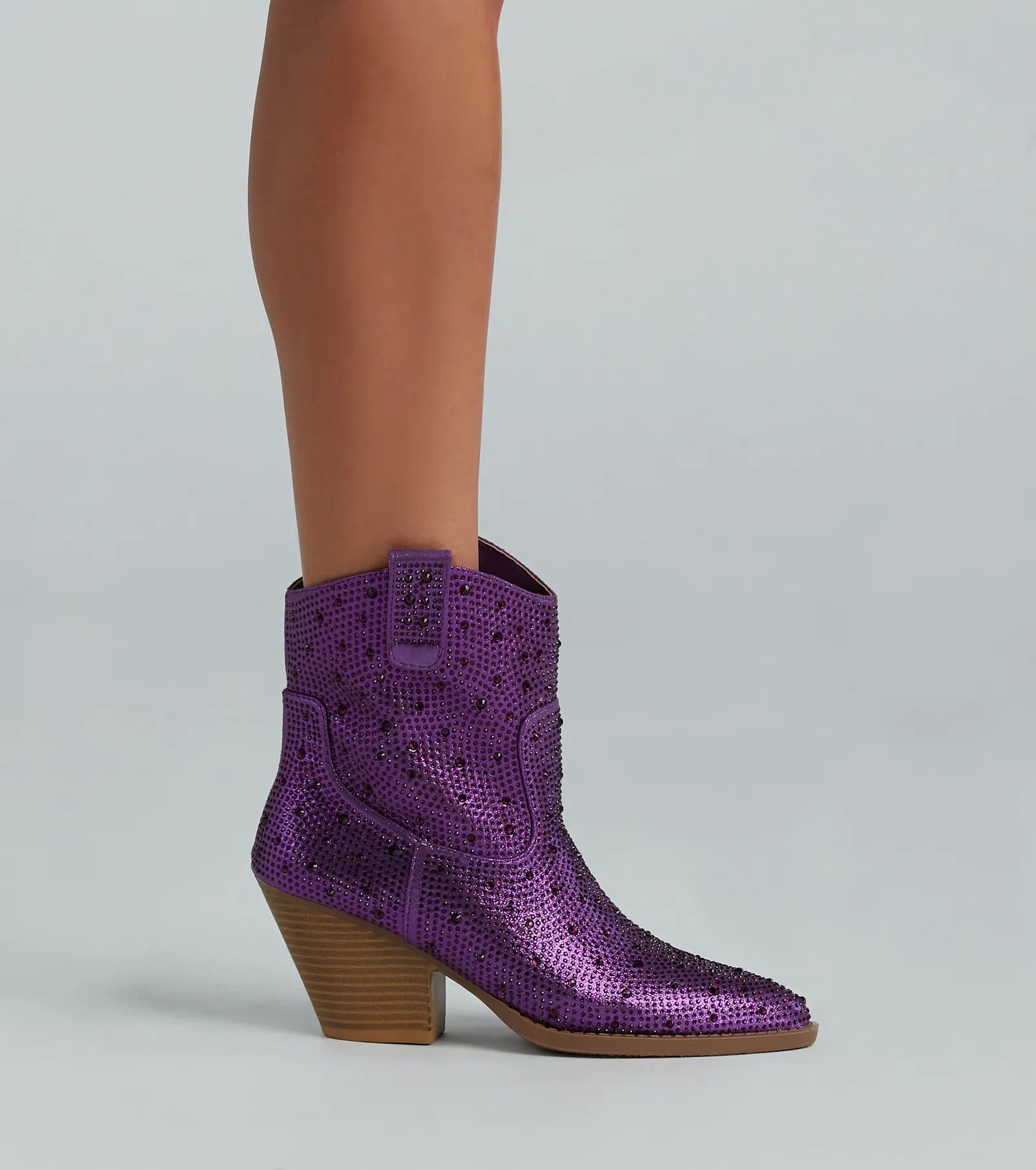 Glitzy Rhinestone Western Booties - Image 31