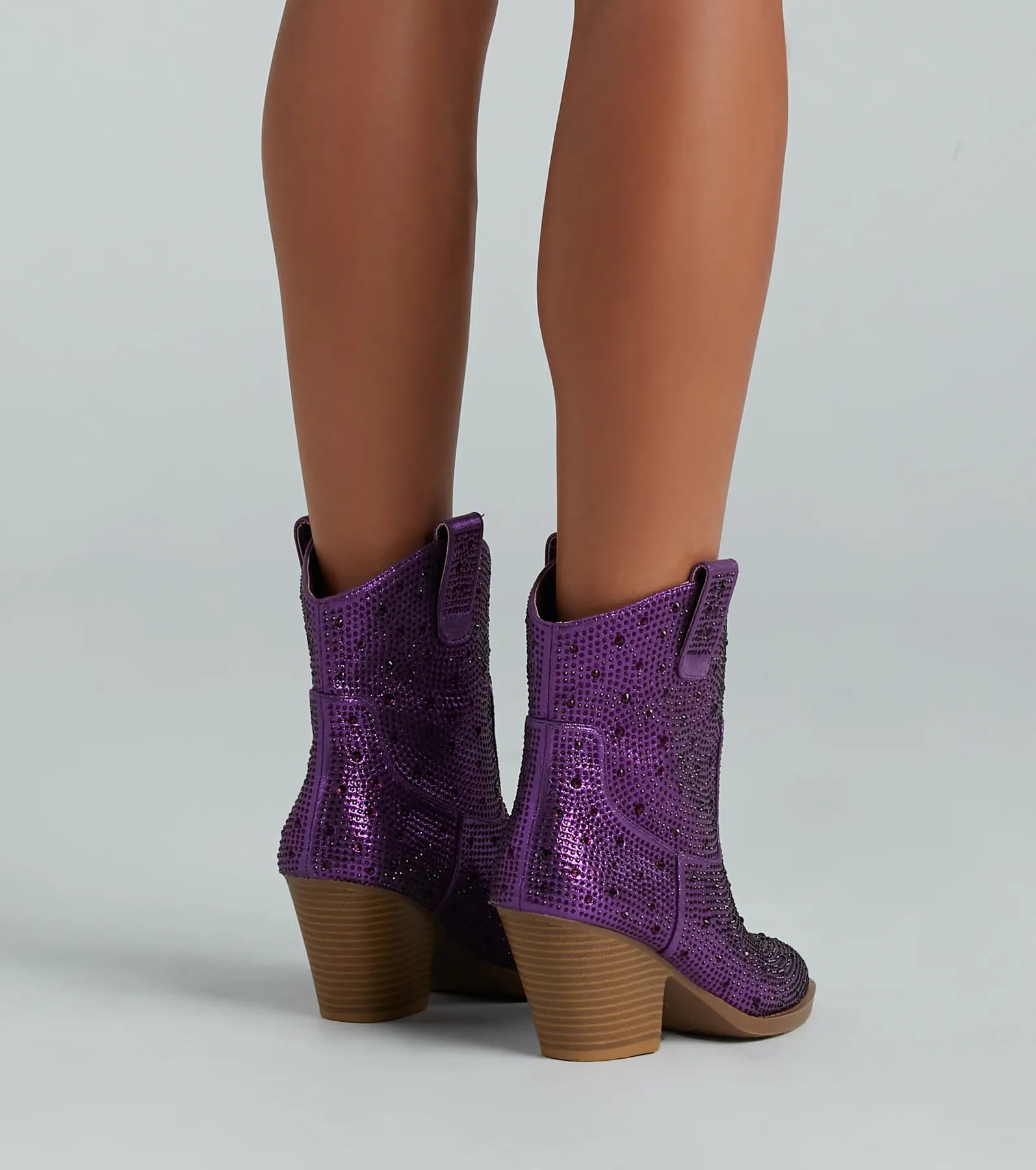 Glitzy Rhinestone Western Booties - Image 32