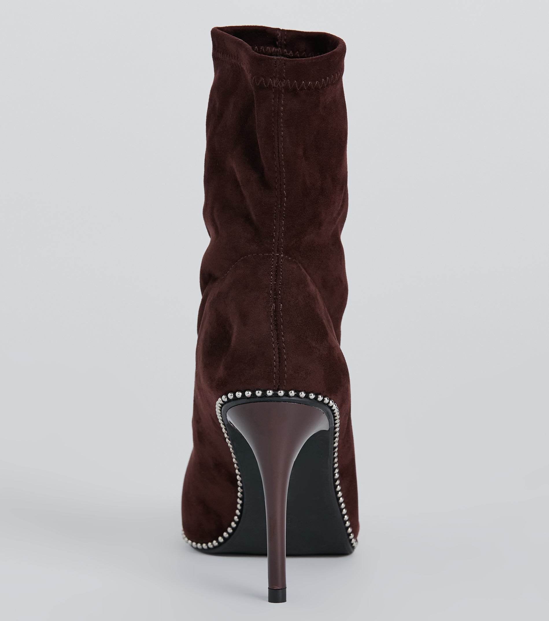 Walk Like A Stud Faux Suede Stiletto Booties - Image 4