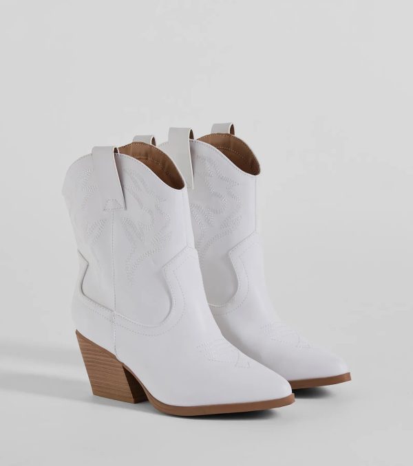 Pay A Visit Western Faux Leather Booties - Image 5