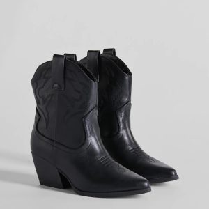 Pay A Visit Western Faux Leather Booties