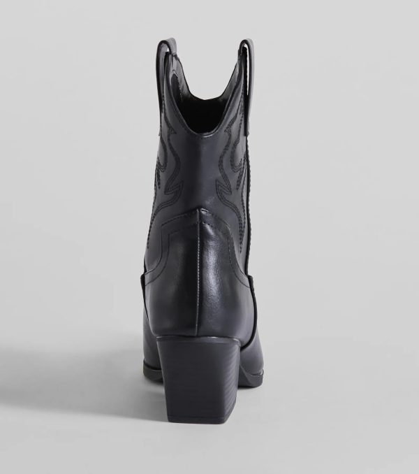 Pay A Visit Western Faux Leather Booties - Image 4