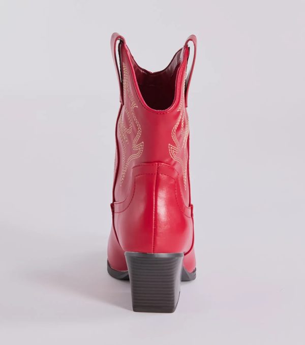 Pay A Visit Western Faux Leather Booties - Image 12