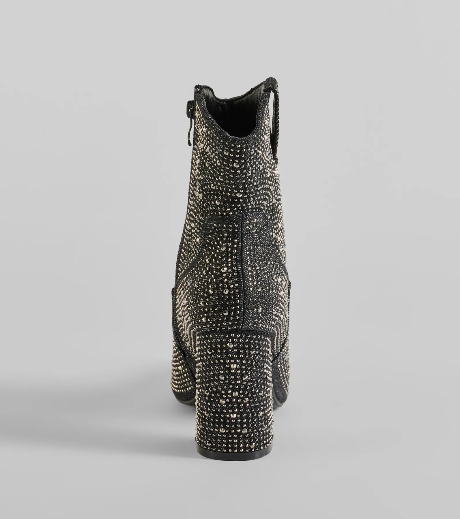 Glam Out West Rhinestone Denim Booties - Image 4