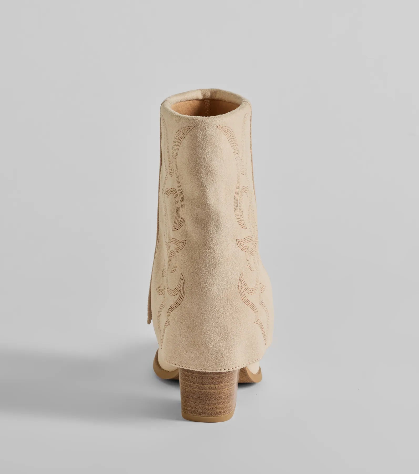 Country Vibes Faux Suede Foldover Cowboy Boots - Image 4