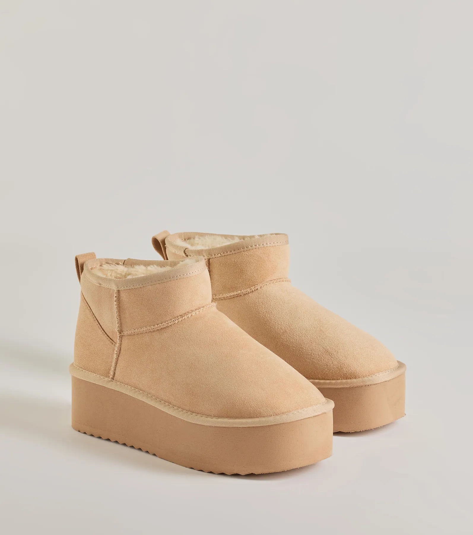 Cozy Feels Faux Sherpa Lined Platform Booties - Image 6