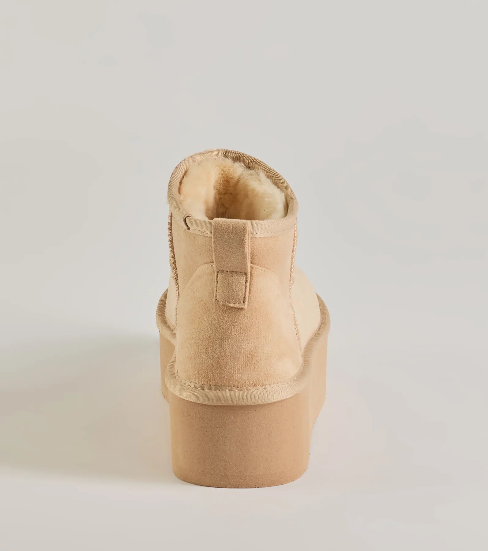 Cozy Feels Faux Sherpa Lined Platform Booties - Image 9