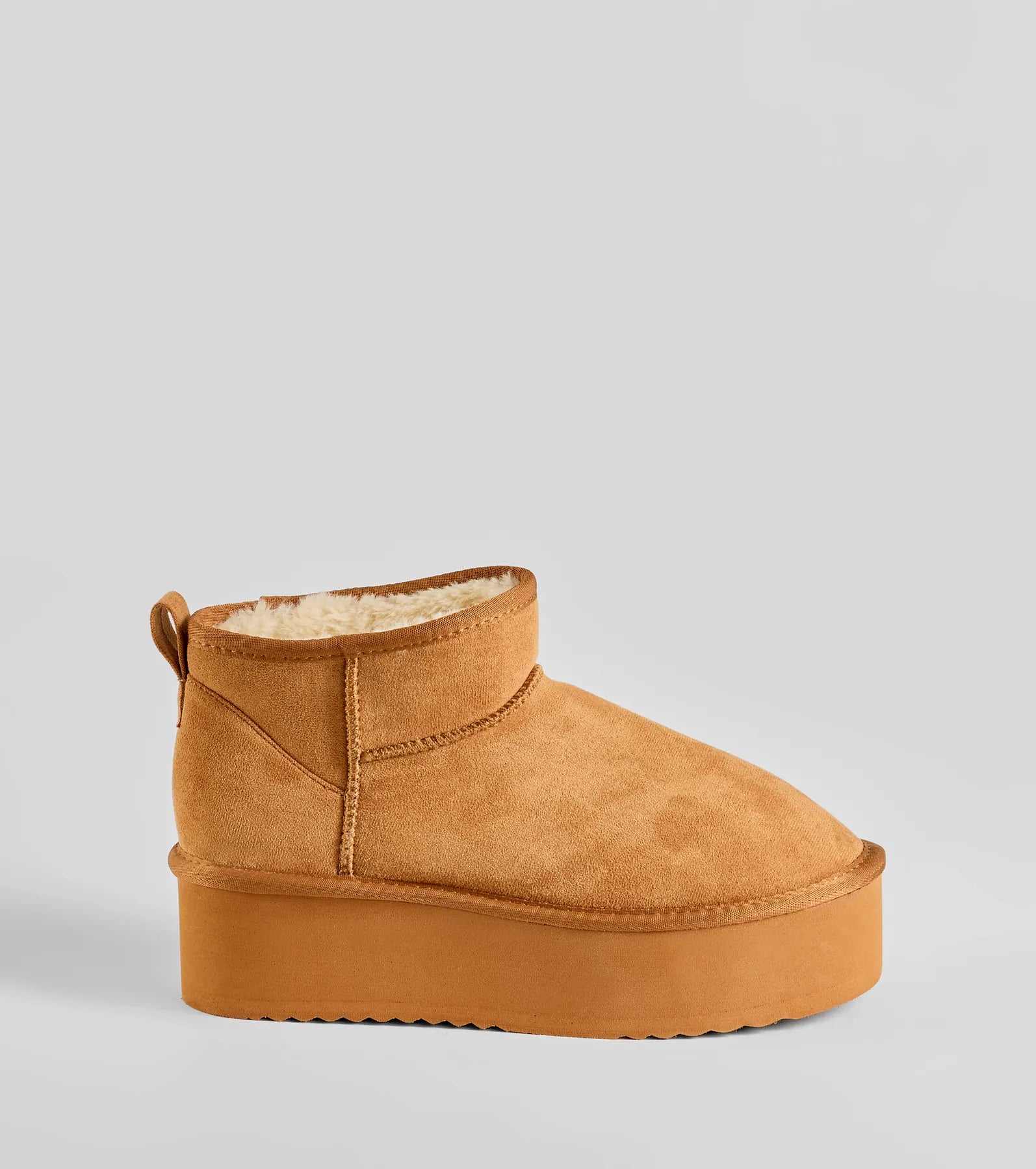 Cozy Feels Faux Sherpa Lined Platform Booties - Image 2