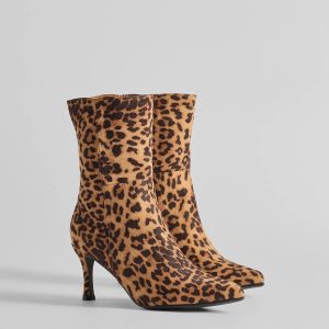 Fierce Strut Leopard Print Stiletto Booties