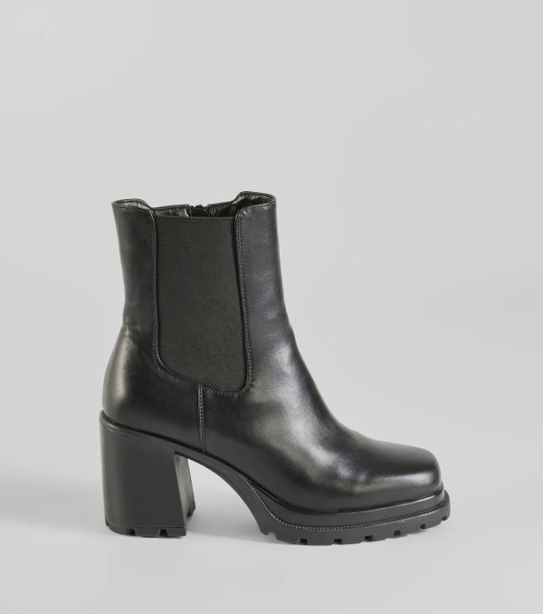Edgy Strut Faux Leather Platform Booties - Image 2