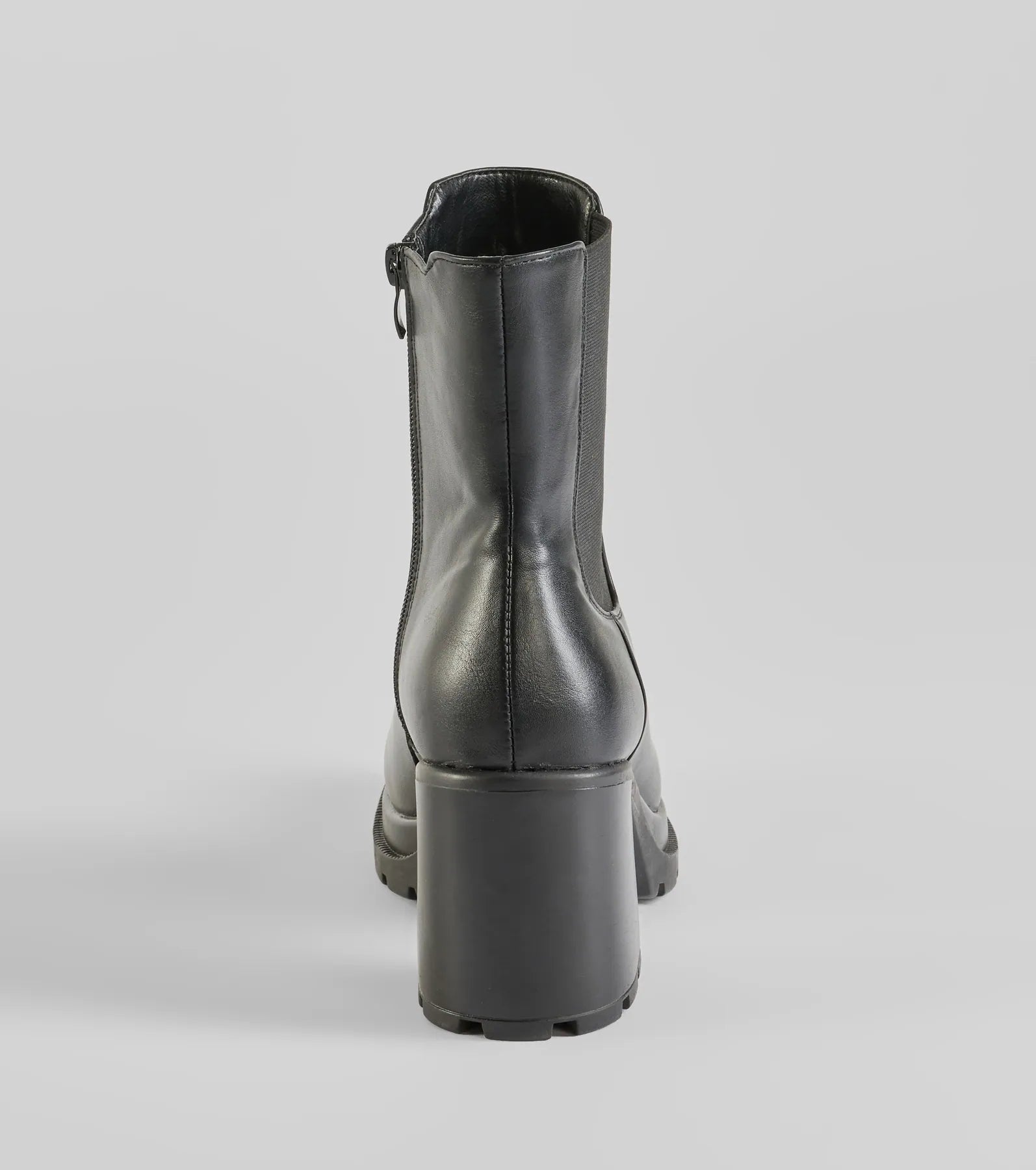 Edgy Strut Faux Leather Platform Booties - Image 4