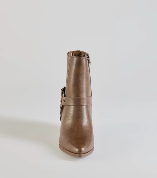 Sleek Strut Moto Western Ankle Booties - Image 11