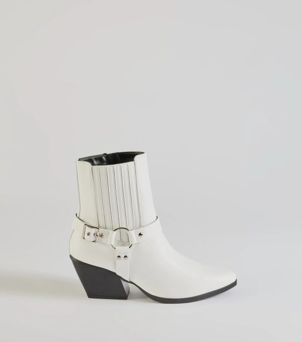 Sleek Strut Moto Western Ankle Booties - Image 6