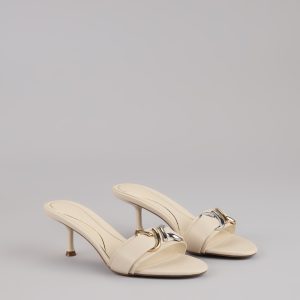 Double Take Hardware Kitten Mules