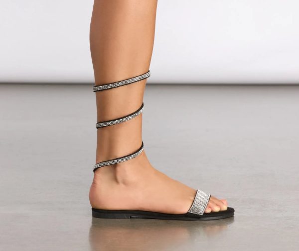 Wrapped In Rhinestones Wrap Sandals - Image 2