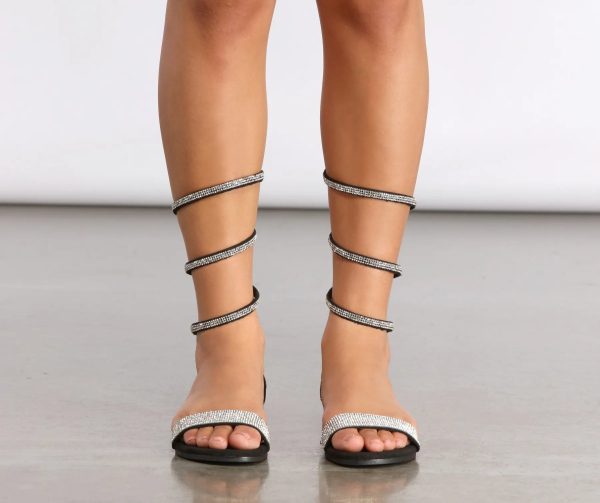 Wrapped In Rhinestones Wrap Sandals - Image 5