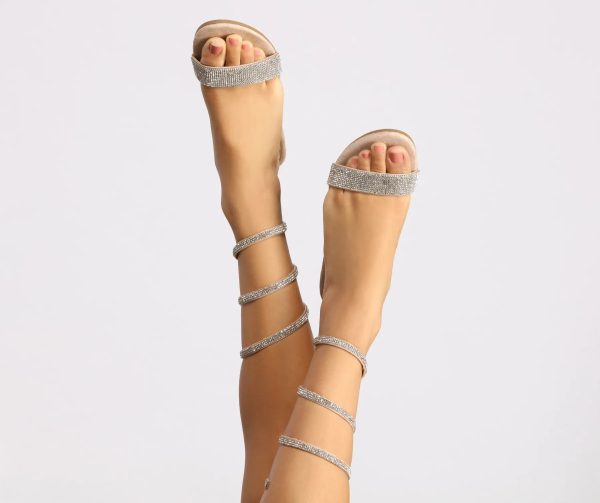 Wrapped In Rhinestones Wrap Sandals - Image 6