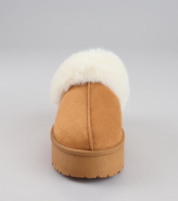 Cozy Girl Platform Faux Fur Slippers - Image 3