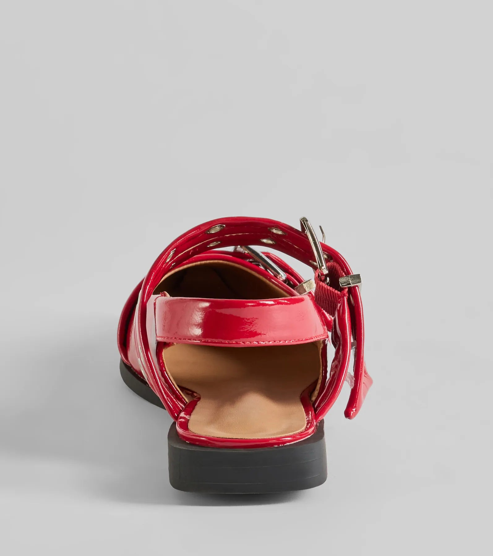 Trendy Look Pointed Toe Buckle Slingback Flats - Image 9