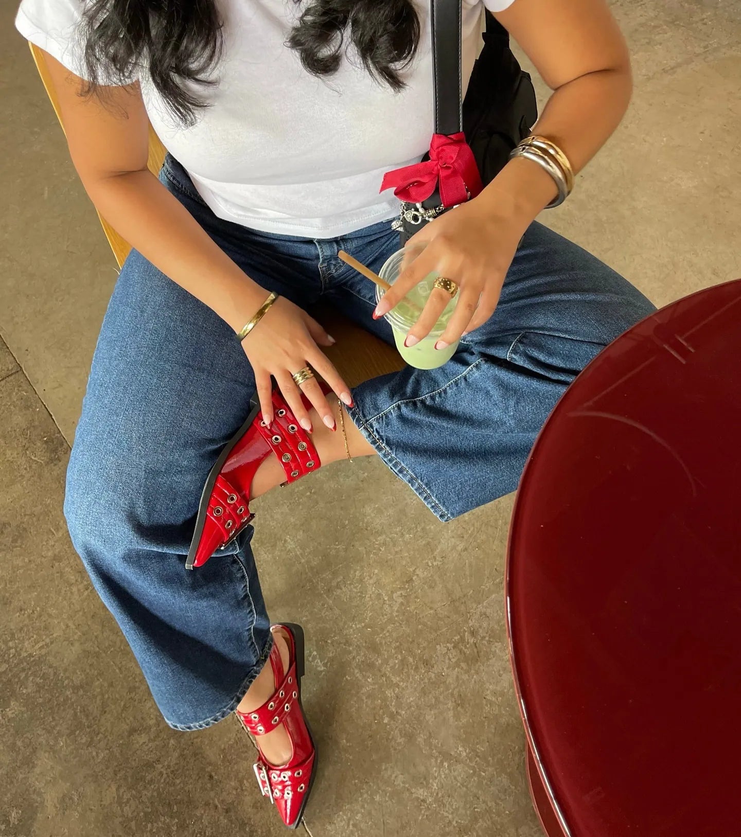 Trendy Look Pointed Toe Buckle Slingback Flats - Image 10