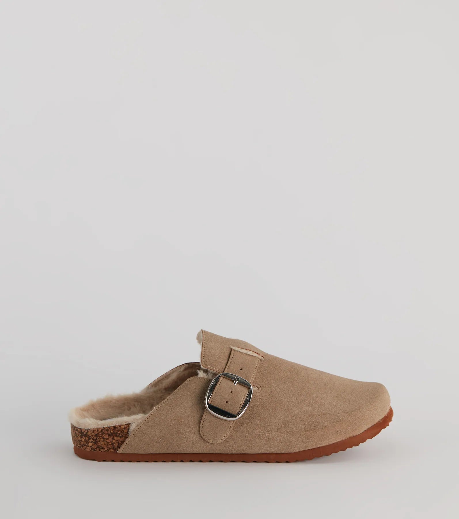 Cozy Up Faux Sherpa Lined Buckle Strap Clogs - Image 2