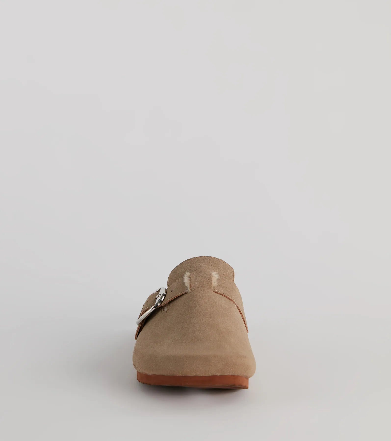 Cozy Up Faux Sherpa Lined Buckle Strap Clogs - Image 3