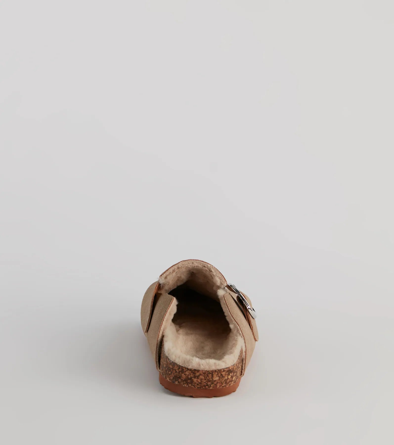 Cozy Up Faux Sherpa Lined Buckle Strap Clogs - Image 4