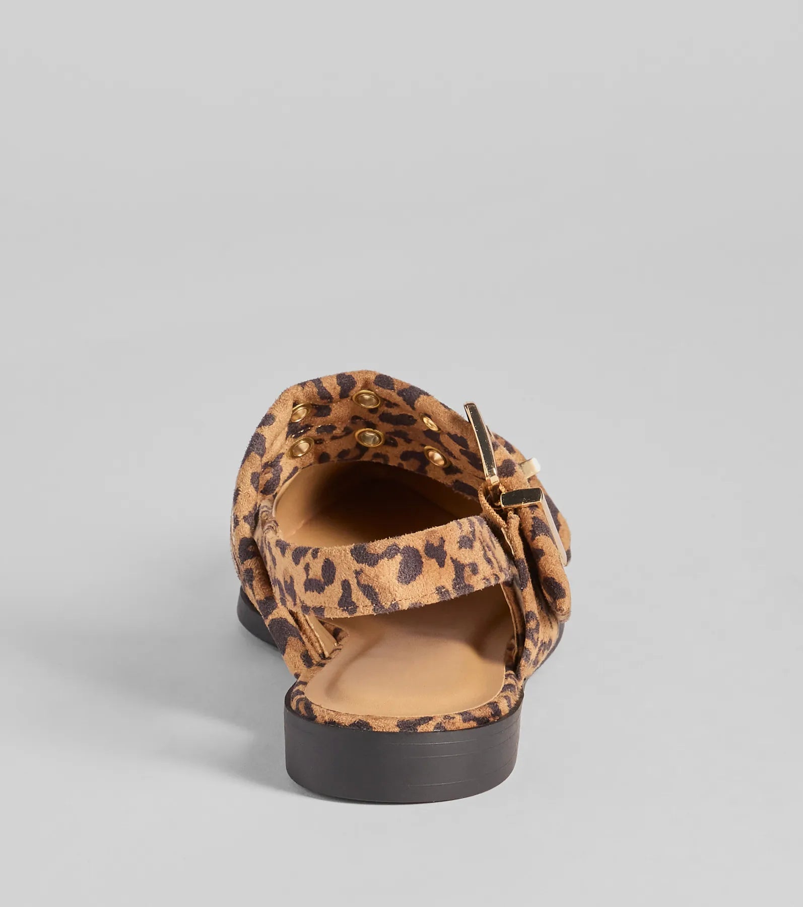 Sassy Stride Leopard Print Buckle Strap Flats - Image 4