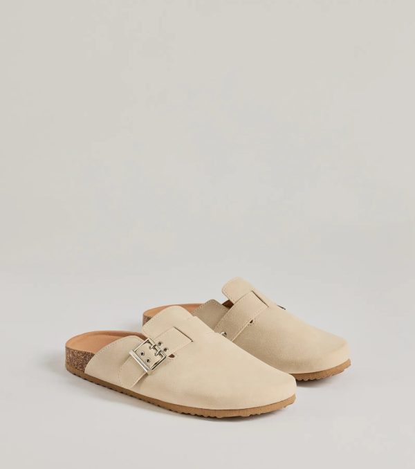 Casual Trend Faux Suede Slip-On Clogs - Image 5