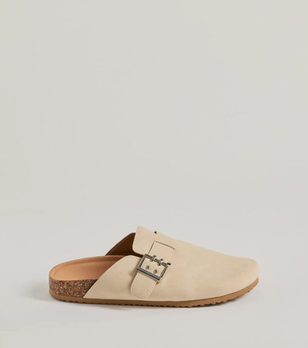 Casual Trend Faux Suede Slip-On Clogs - Image 6