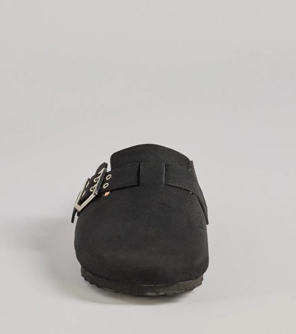 Casual Trend Faux Suede Slip-On Clogs - Image 3
