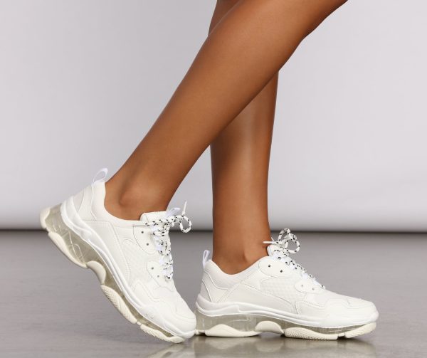 Clearly On Trend Chunky Sneakers - Image 3