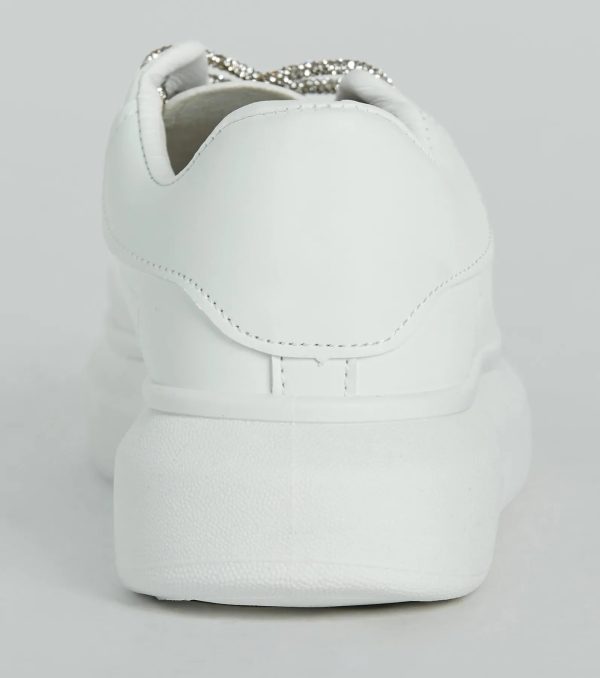 Glam Squad Faux Leather Rhinestone Sneakers - Image 4