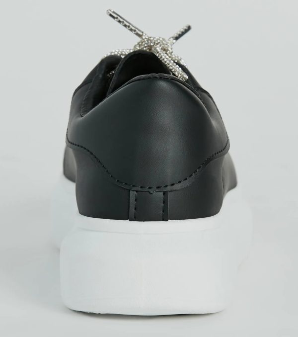 Glam Squad Faux Leather Rhinestone Sneakers - Image 8