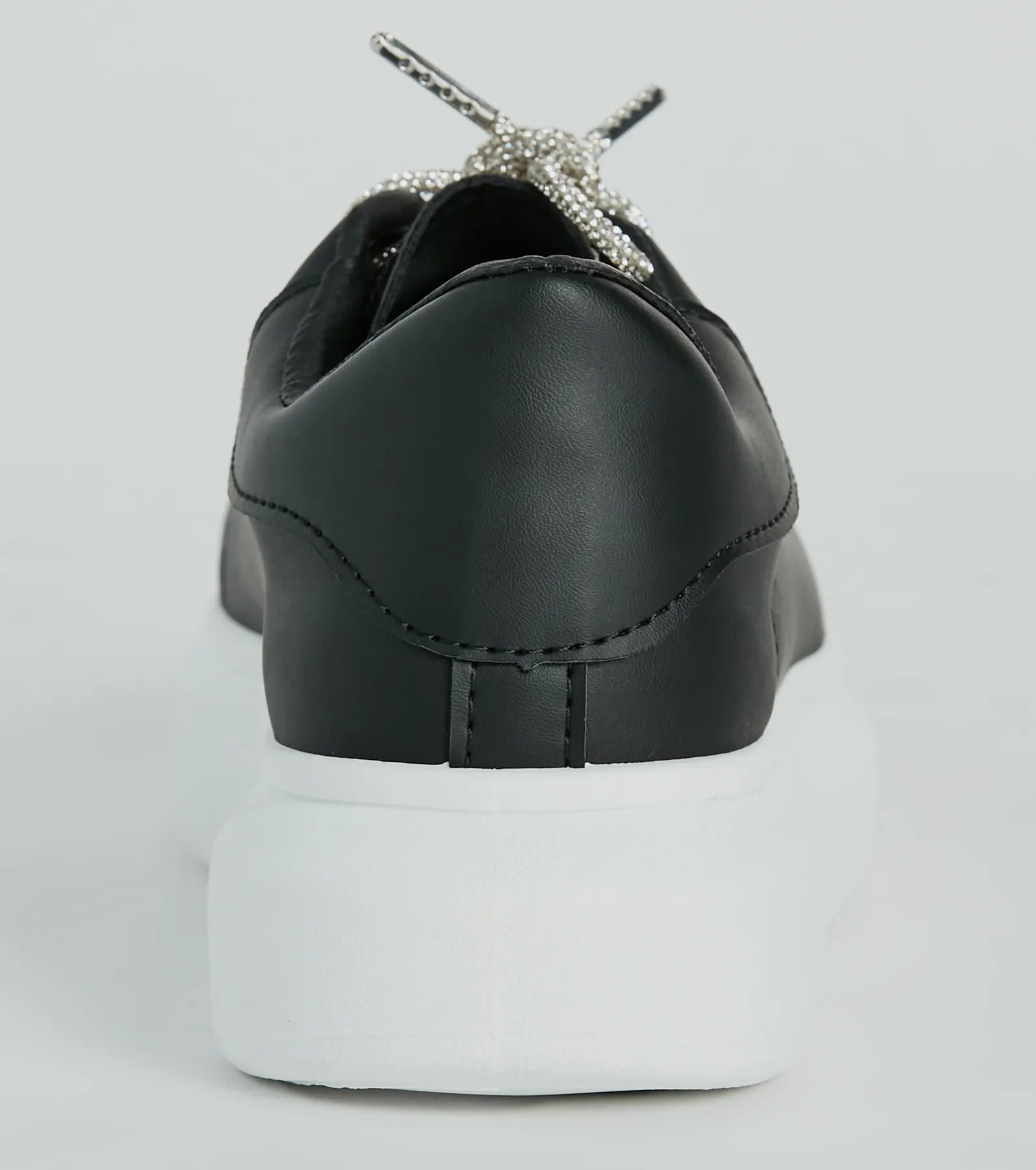 Glam Squad Faux Leather Rhinestone Sneakers - Image 8