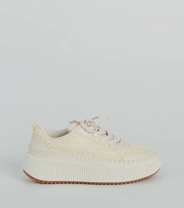 Step It Up Texture Knit Platform Sneakers - Image 2