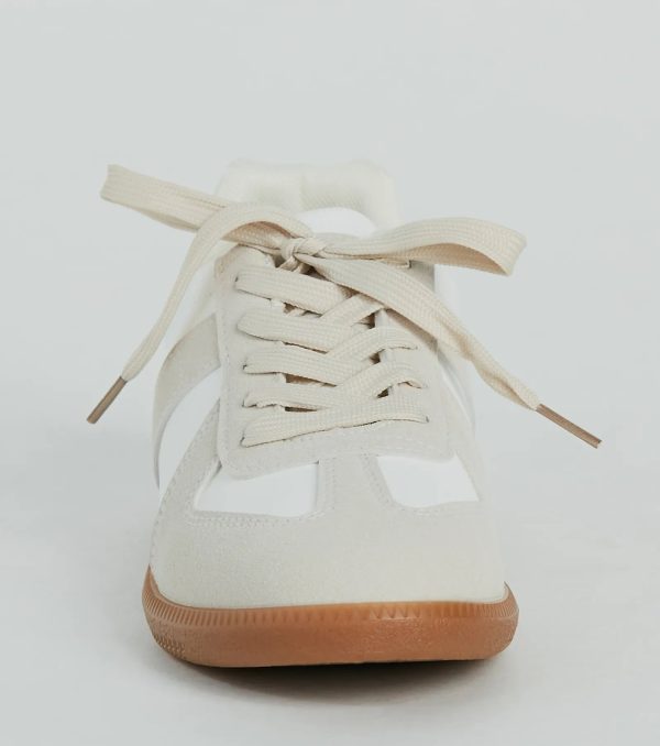 Casual Stand Out Faux Leather Suede Sneakers - Image 3