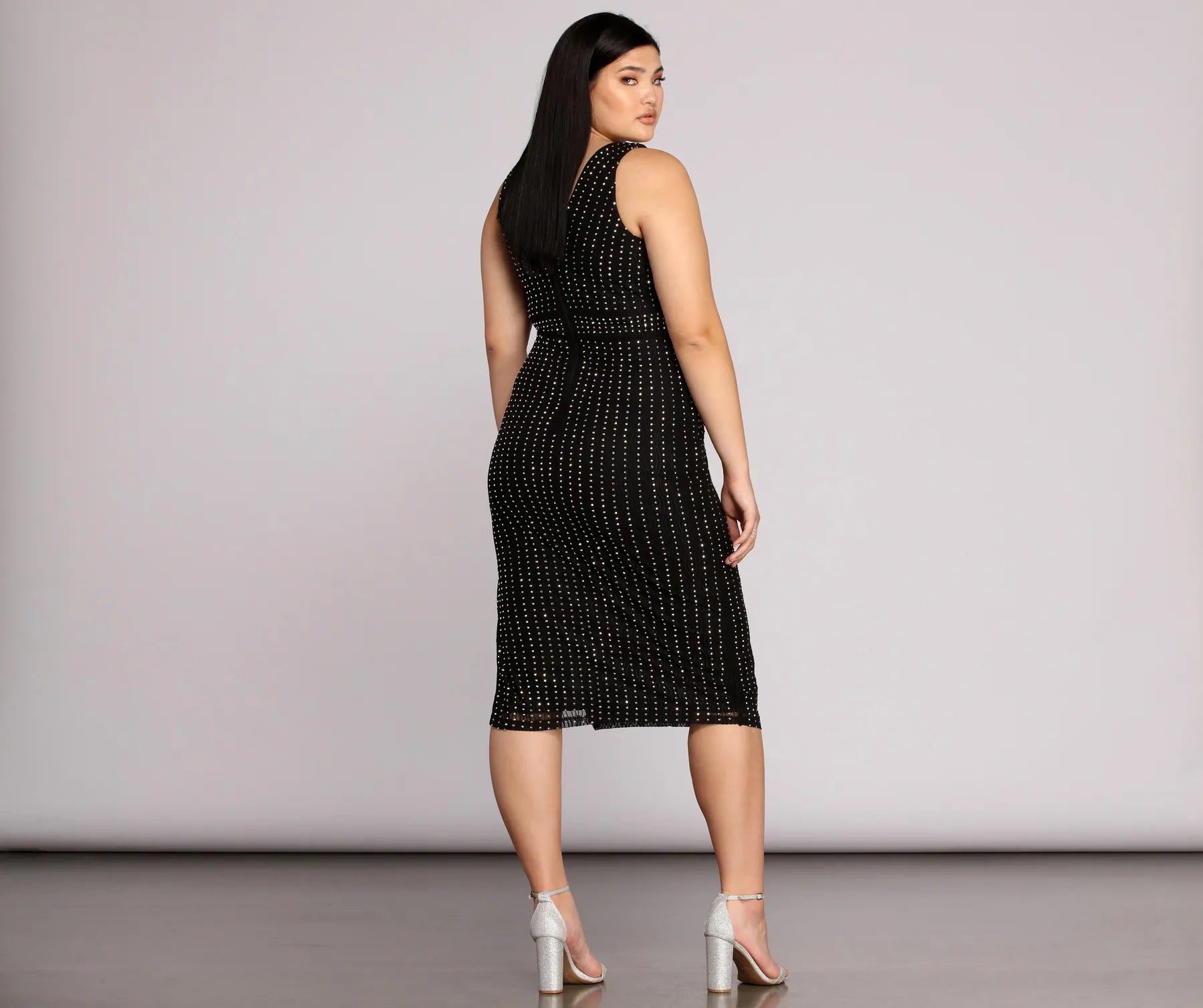 Plus Arielle Heat Stone Midi Dress - Image 4