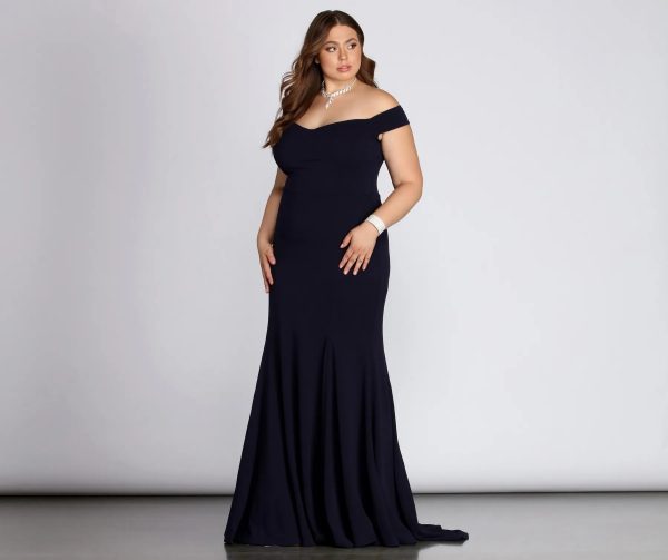 Plus Briar Formal Off The Shoulder Dress - Image 6