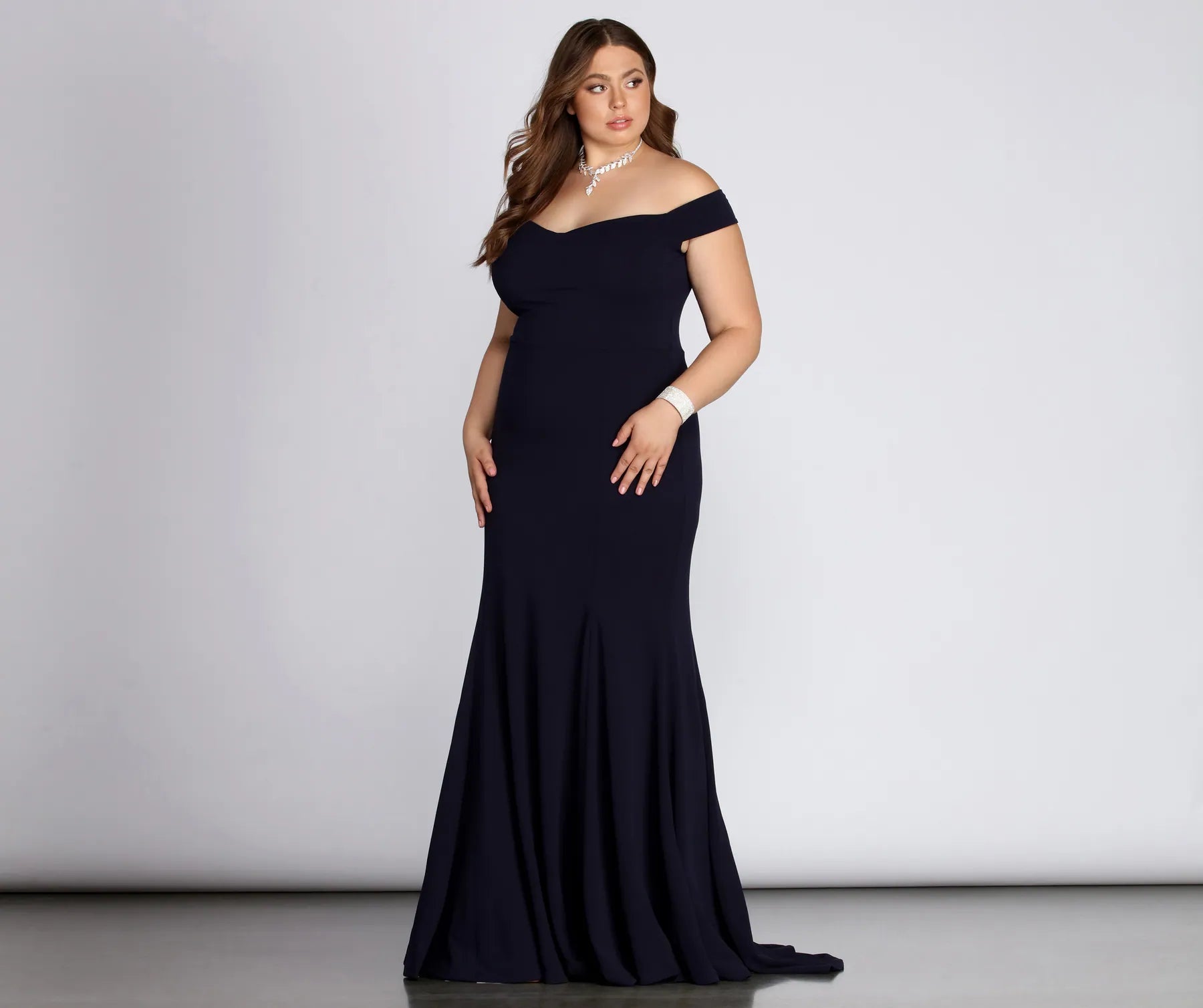 Plus Briar Formal Off The Shoulder Dress - Image 6