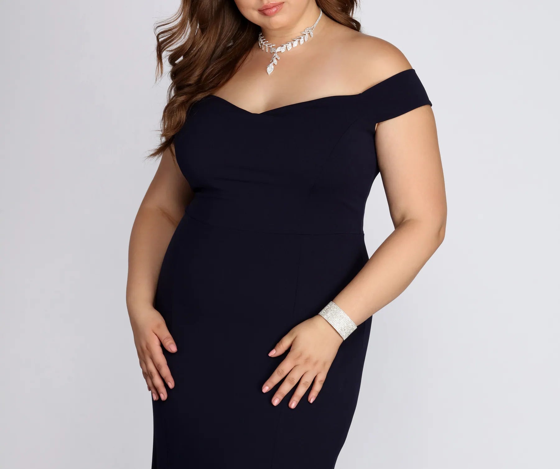 Plus Briar Formal Off The Shoulder Dress - Image 7