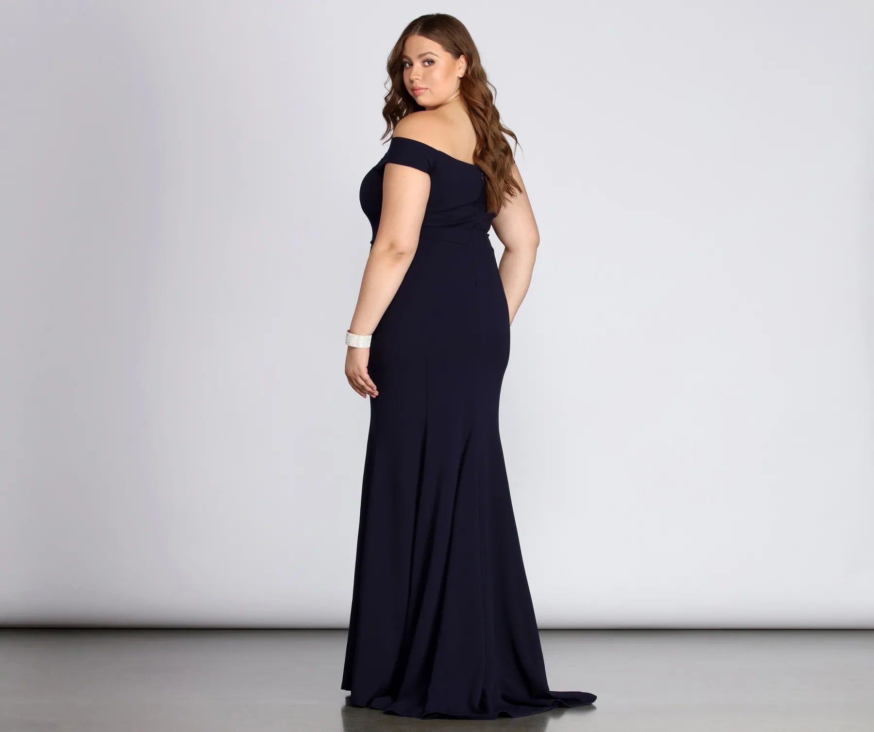 Plus Briar Formal Off The Shoulder Dress - Image 8