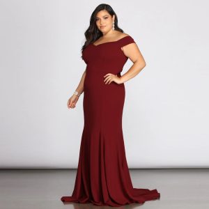 Plus Briar Formal Off The Shoulder Dress