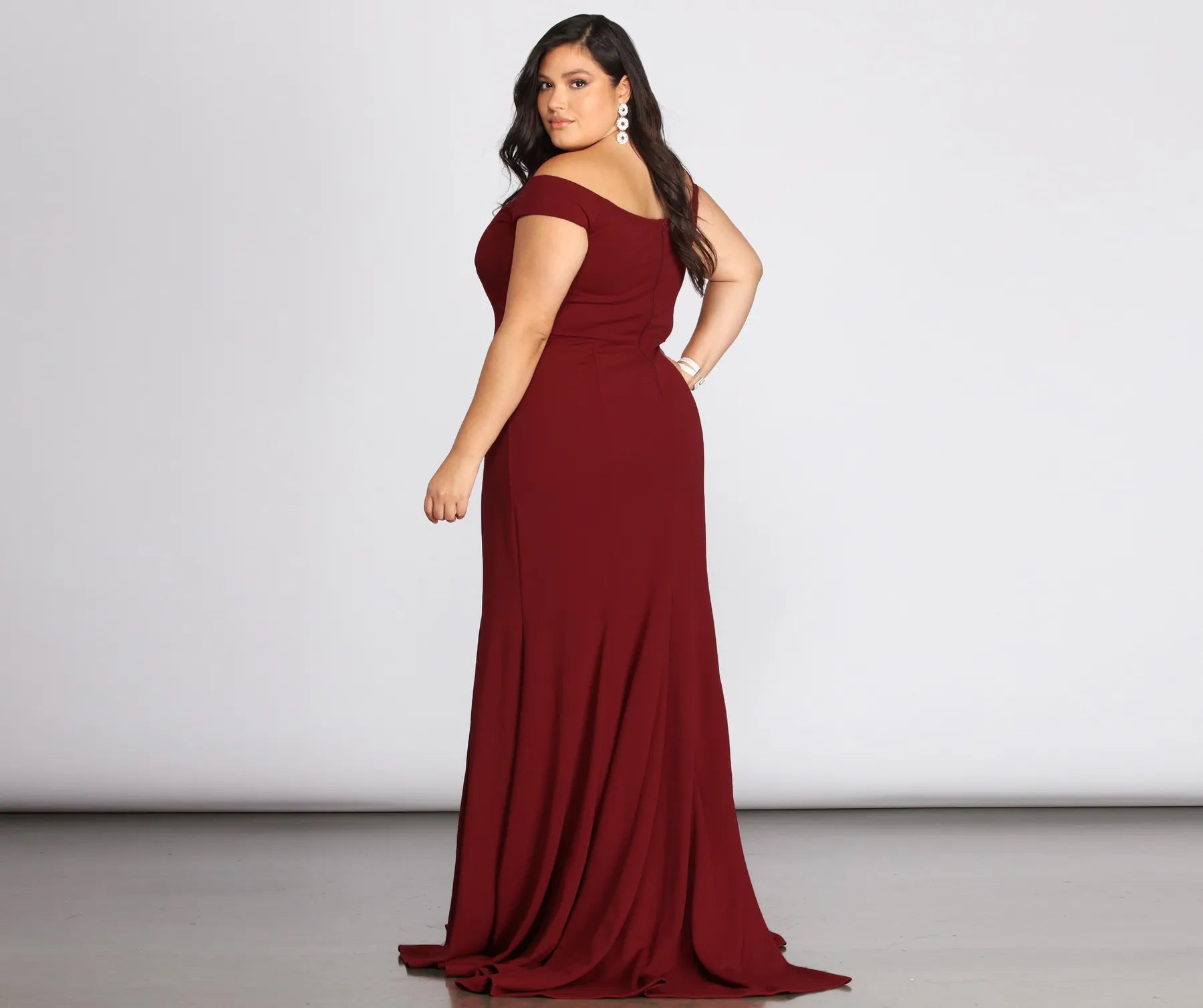 Plus Briar Formal Off The Shoulder Dress - Image 2