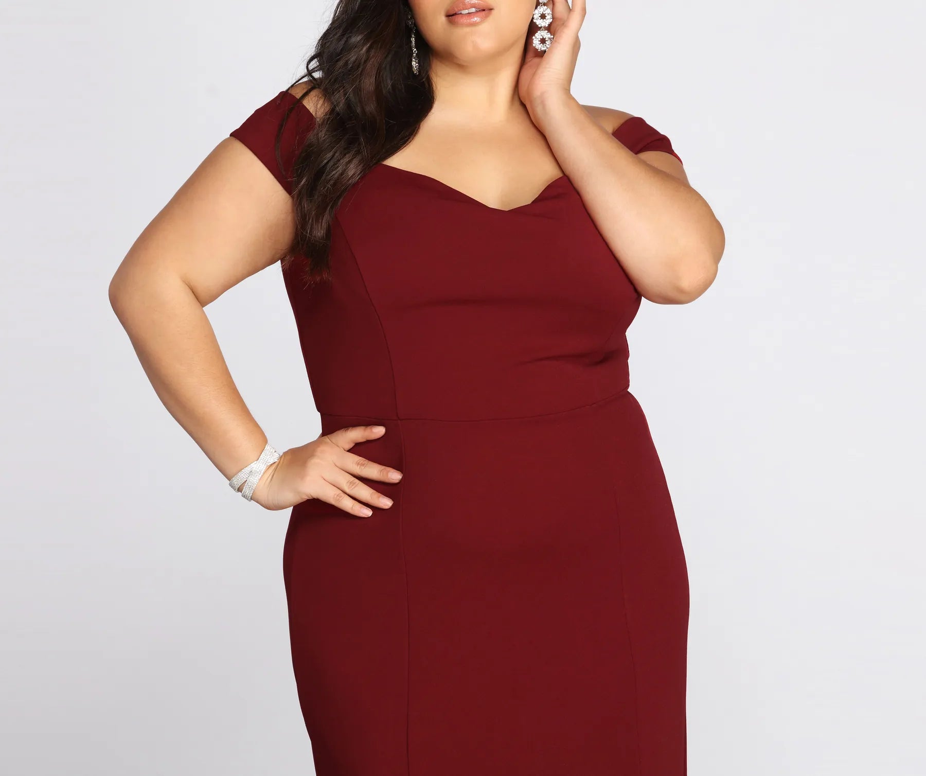Plus Briar Formal Off The Shoulder Dress - Image 4