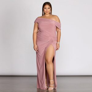 Plus Kaleigh Off Shoulder Dress