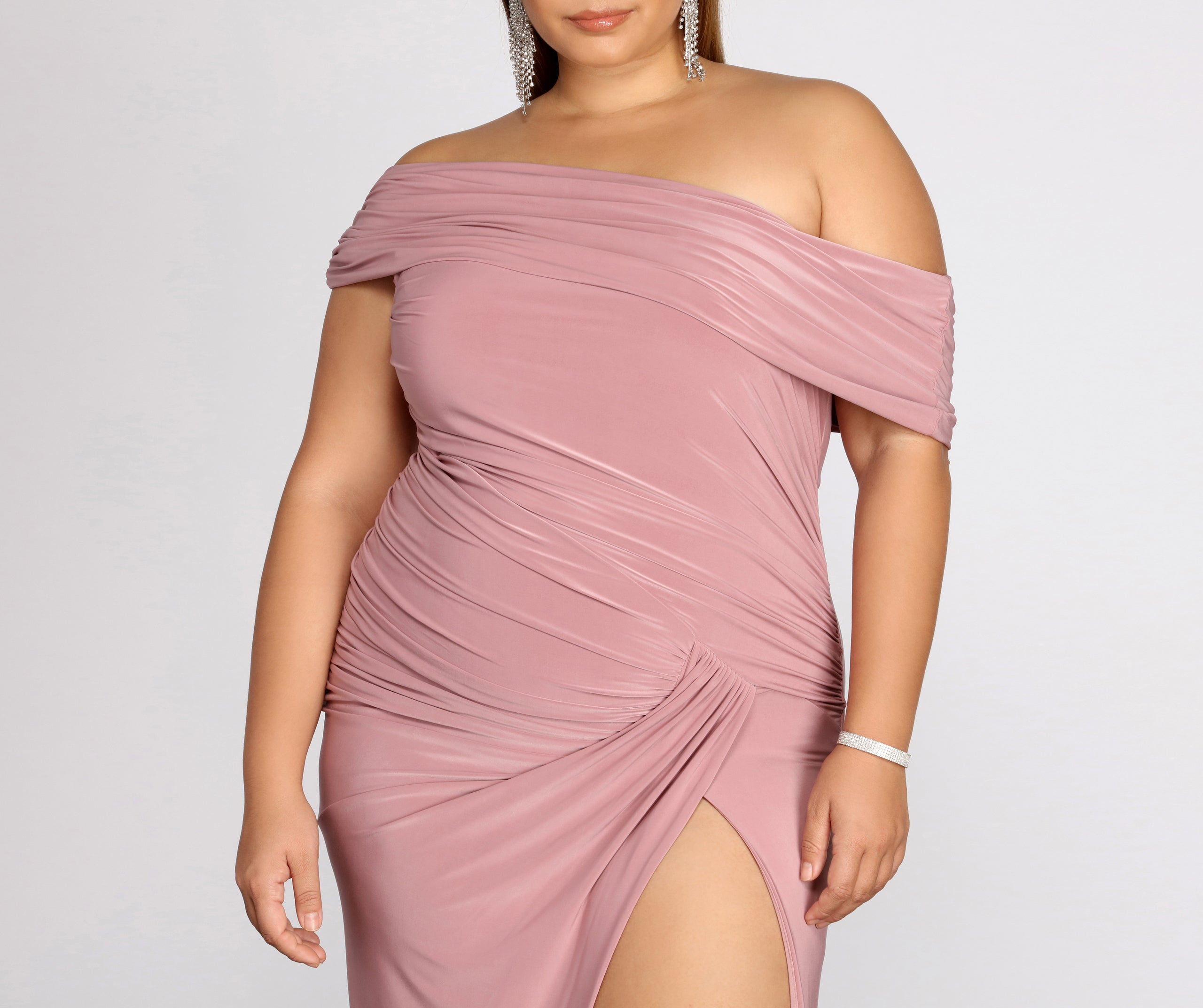 Plus Kaleigh Off Shoulder Dress - Image 3