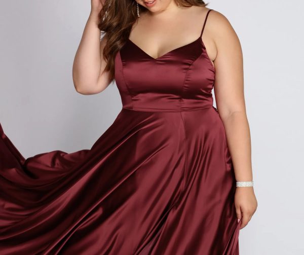 Daria Formal High Slit Satin Dress - Image 3